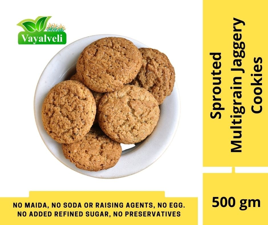 Sprouted Multigrain Jaggery Cookies